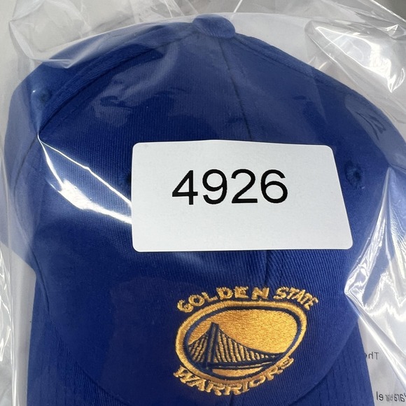 Golden State Warriors Hat Snap Back Blue Yellow Basketball Mens Mitchell Ness - Picture 13 of 13